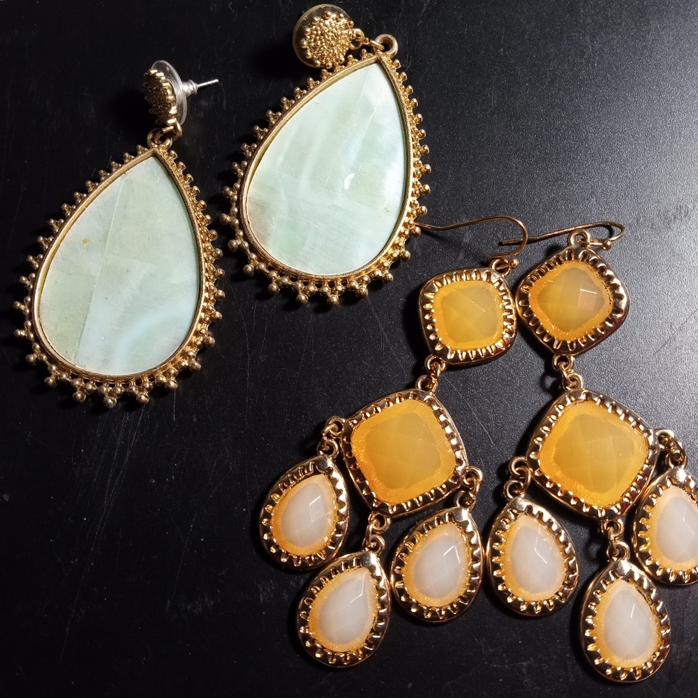 Two Pair of Chandelier Earrings.